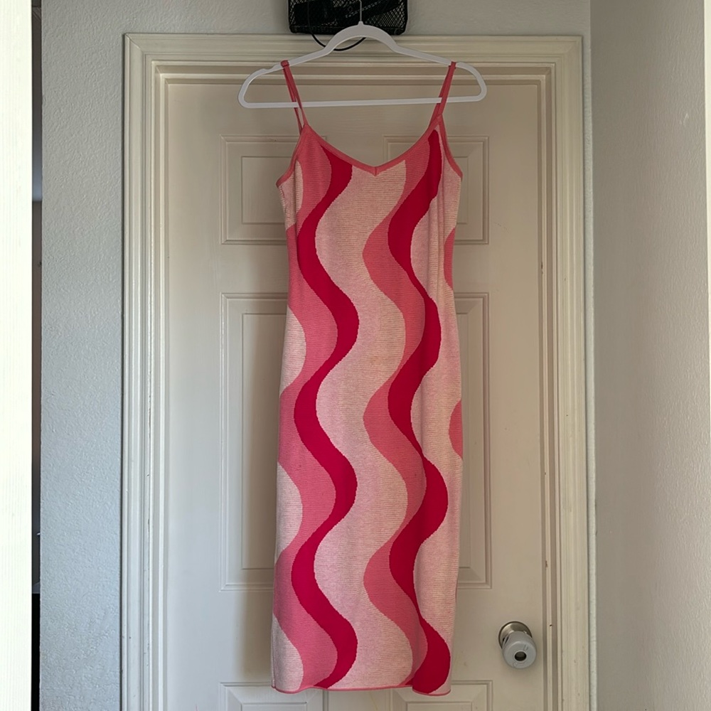 Groovy pink midi/maxi dress